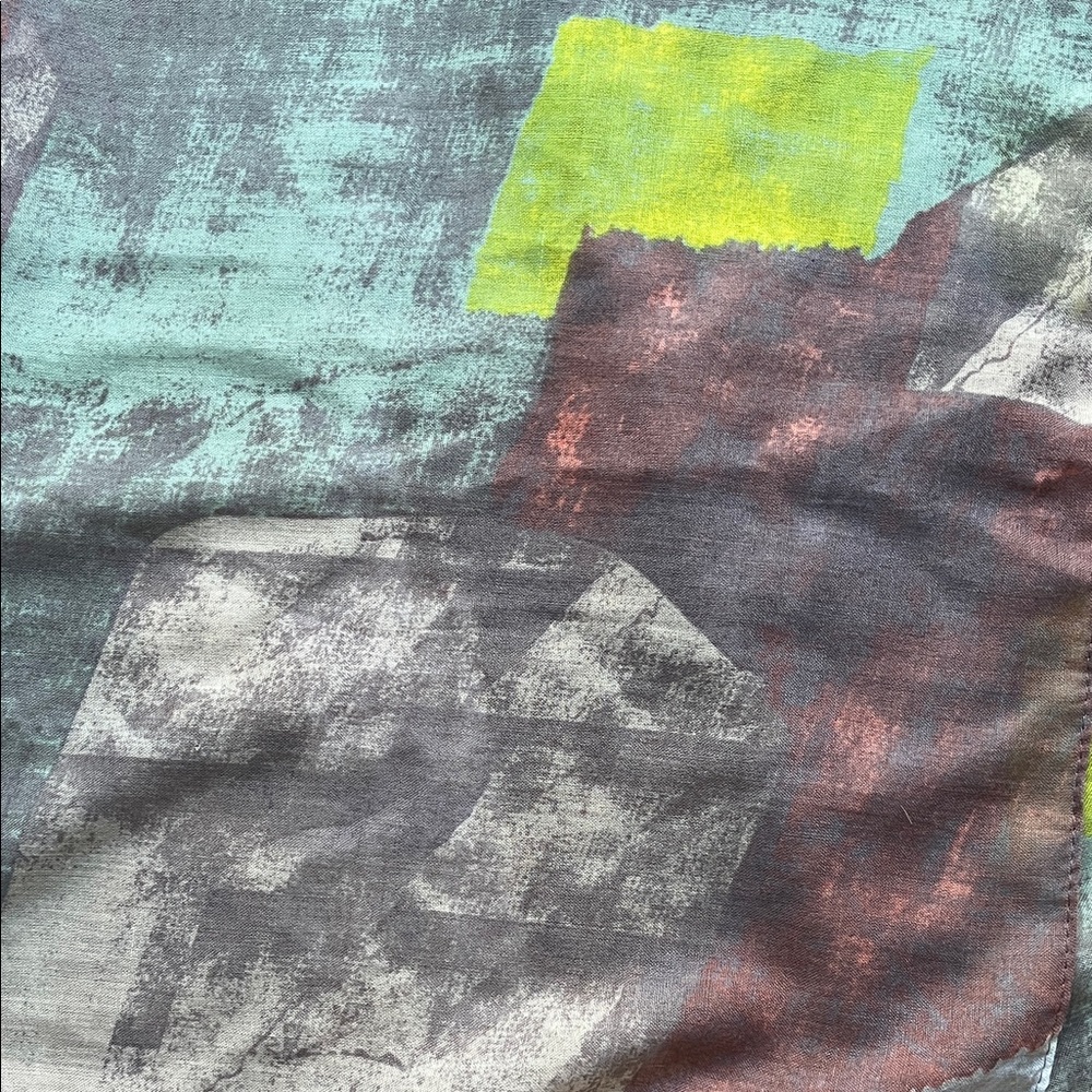 Multicolor Abstract Scarf - Picture 4 of 4